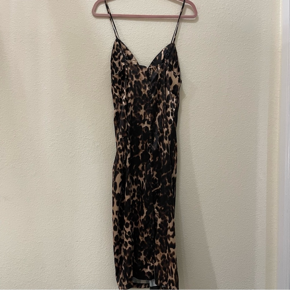 Animal print slip dress Size S